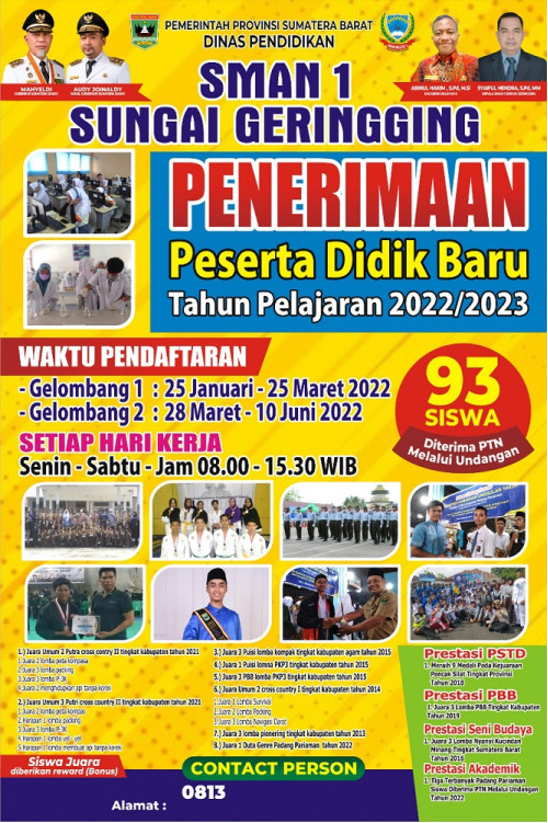 AYO MASUK KE SMAN 1 SUNGAI GERINGGING