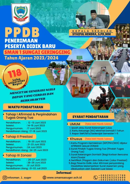 Penerimaan Peserta Didik Baru SMAN 1 SUNGAI GERINGGING 