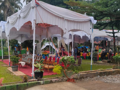 Suasana Pagi Hari Alek Batagak Kudo-Kudo SMAN 1 Sungai Geringging