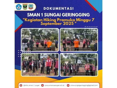 Kegiatan Hiking Pramuka SMAN 1 Sungai Geringging