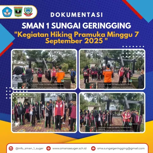 Kegiatan Hiking Pramuka SMAN 1 Sungai Geringging