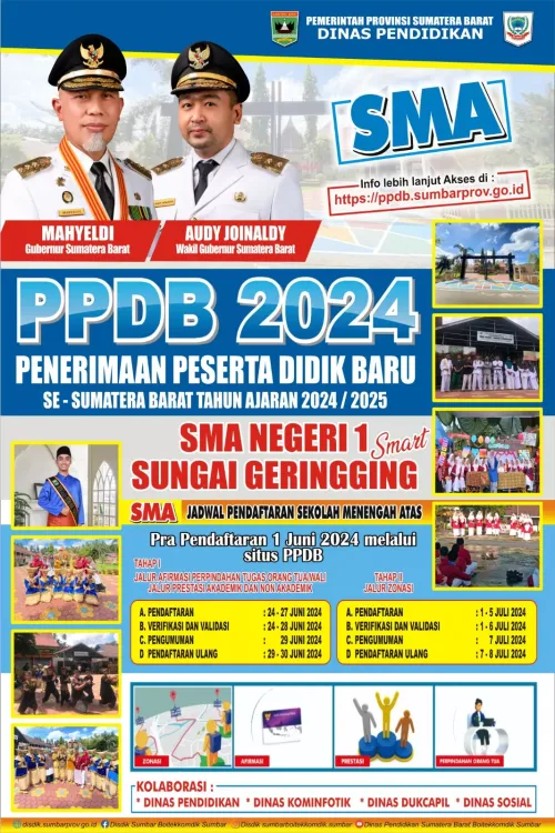 Pernerimaan Peserta Didik Baru ( PPDB ) SMAN 1 Sungai Geringging