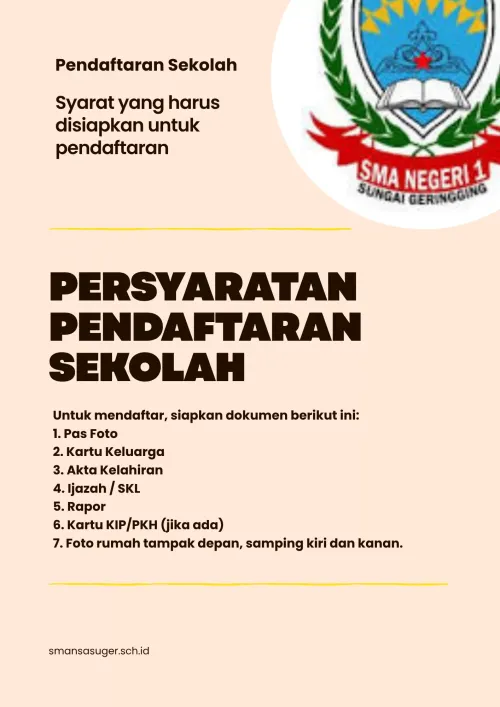 PENDAFTARAN SMAN 1 SUNGAI GERINGGING